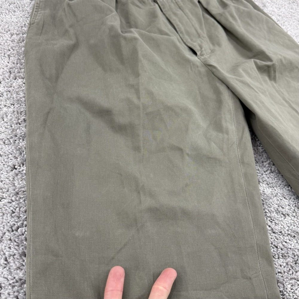 Vintage Polo Ralph Lauren Andrew Chino Pants Men's 40x29 Olive Green Pleats - Picture 12 of 13